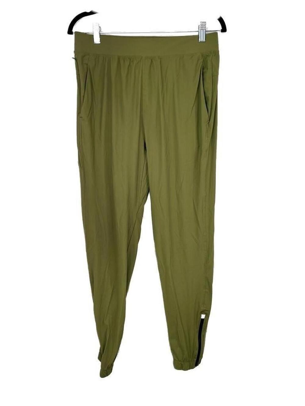All in Motion Women's Size Small Run Tapered Ankle Zip Joggers in Olive Green